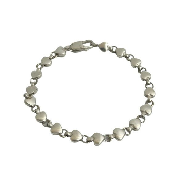 TIFFANY Silver Heart Charm Bracelet